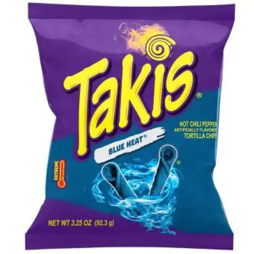 Takis Blue Heat USA 92,3g Gerollte Maischips mit Chili-Geschmack